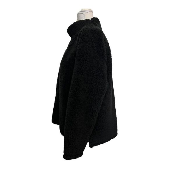 Summersalt Cozy High Pile Eco‎ Fleece Sweater Pullover Black Size M 0 - Picture 2 of 11